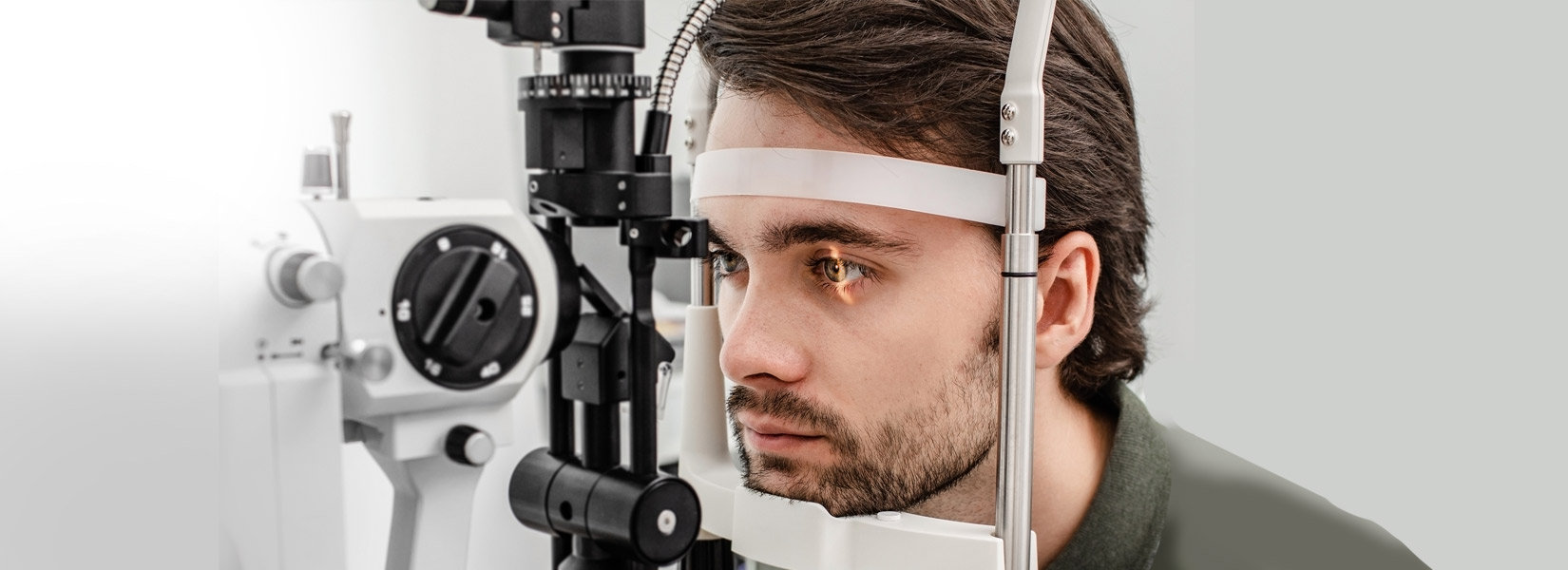 young man during eye exam in Centerville